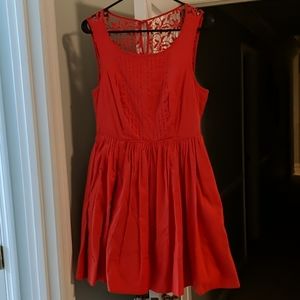 Red orange dress